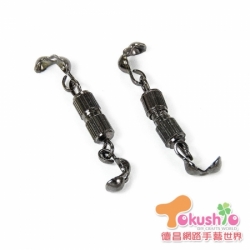 直花+咬線器-黑鎳色 (4入)