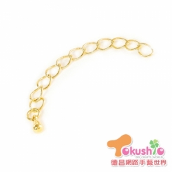 延長鍊5cm+水滴-金色 4入