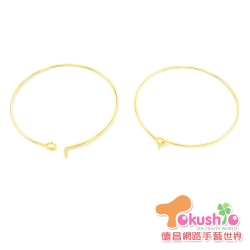 35mm銅9字耳勾圈(防敏)-金色8入
