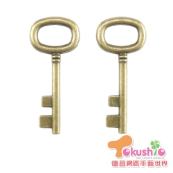 JC508#長柱鑰匙-青古色2入