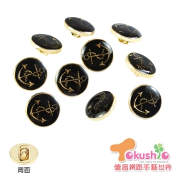 2713代金黑15mm鈕釦-10入