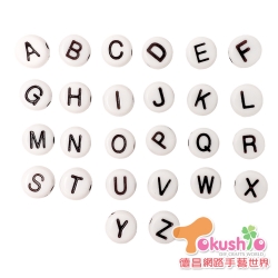 6.5mm扁圓英文字母-500入